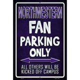 Northwestern Metal Novelty Parking Sign 12" x 18" (LGP)