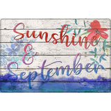 Sunshine & September Novelty Metal Parking Sign 12" x 18" (LGP)