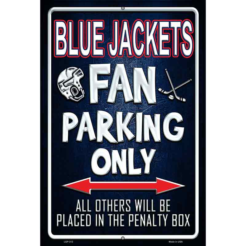 Blue Jackets Metal Novelty Parking Sign 12" x 18" (LGP)