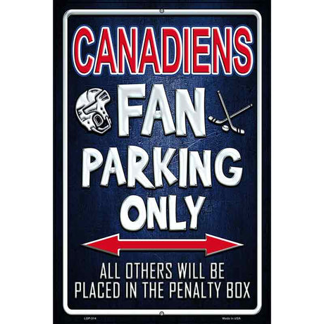 Canadiens Metal Novelty Parking Sign 12" x 18" (LGP)