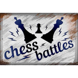 Chess Battles Novelty Metal Parking Sign 12" x 18" (LGP)