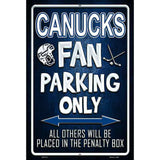 Canucks Metal Novelty Parking Sign 12" x 18" (LGP)