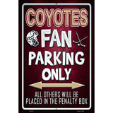 Coyotes Metal Novelty Parking Sign 12" x 18" (LGP)