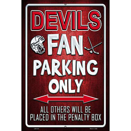 Devils Metal Novelty Parking Sign 12" x 18" (LGP)