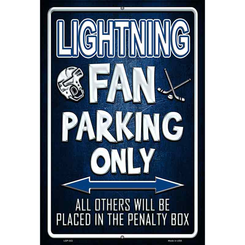 Lightning Metal Novelty Parking Sign 12" x 18" (LGP)