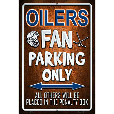 Oilers Metal Novelty Parking Sign 12" x 18" (LGP)