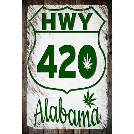 HWY 420 Alabama Novelty Metal Parking Sign 12" x 18" (LGP)