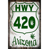 HWY 420 Arizona Novelty Metal Parking Sign 12" x 18" (LGP)