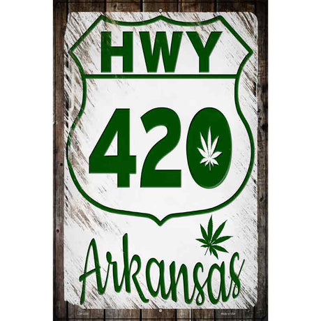 HWY 420 Arkansas Novelty Metal Parking Sign 12" x 18" (LGP)