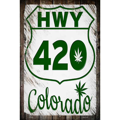 HWY 420 Colorado Novelty Metal Parking Sign 12" x 18" (LGP)