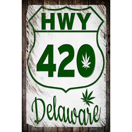 HWY 420 Delaware Novelty Metal Parking Sign 12" x 18" (LGP)