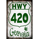 HWY 420 Georgia Novelty Metal Parking Sign 12" x 18" (LGP)