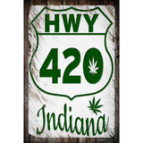 HWY 420 Indiana Novelty Metal Parking Sign 12" x 18" (LGP)