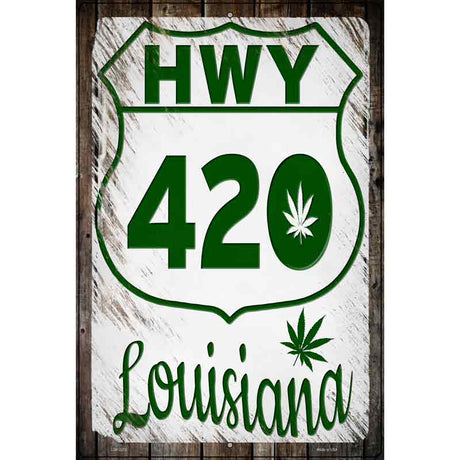 HWY 420 Louisiana Novelty Metal Parking Sign 12" x 18" (LGP)