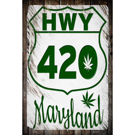 HWY 420 Maryland Novelty Metal Parking Sign 12" x 18" (LGP)