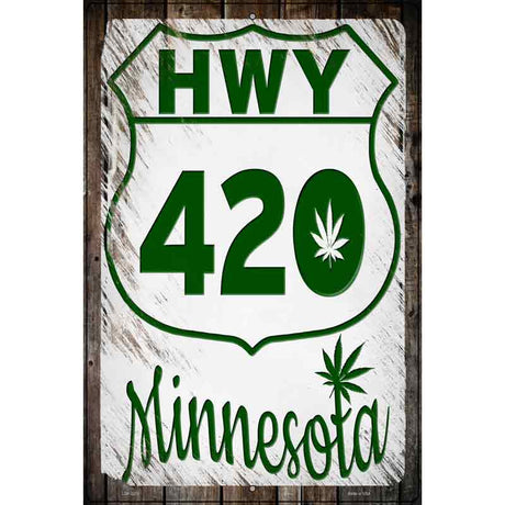 HWY 420 Minnesota Novelty Metal Parking Sign 12" x 18" (LGP)