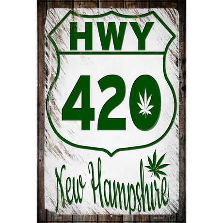 HWY 420 New Hampshire Novelty Metal Parking Sign 12" x 18" (LGP)