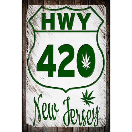 HWY 420 New Jersey Novelty Metal Parking Sign 12" x 18" (LGP)