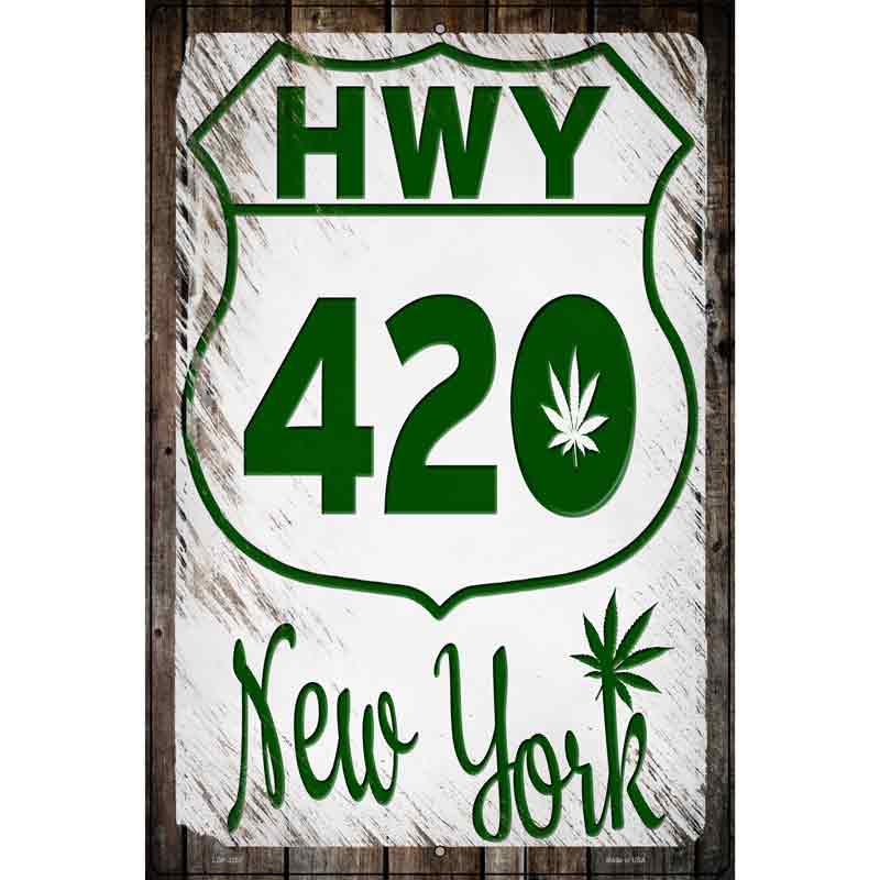 HWY 420 New York Novelty Metal Parking Sign 12" x 18" (LGP)