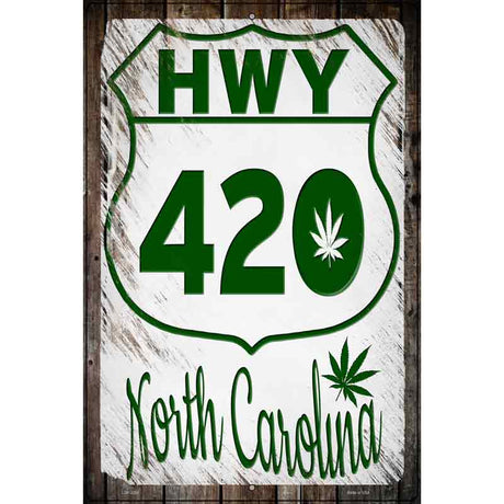 HWY 420 North Carolina Novelty Metal Parking Sign 12" x 18" (LGP)