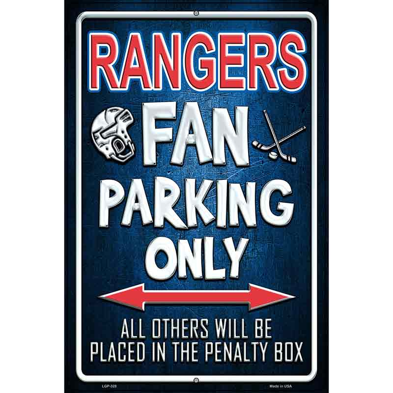 Rangers Metal Novelty Parking Sign 12" x 18" (LGP)