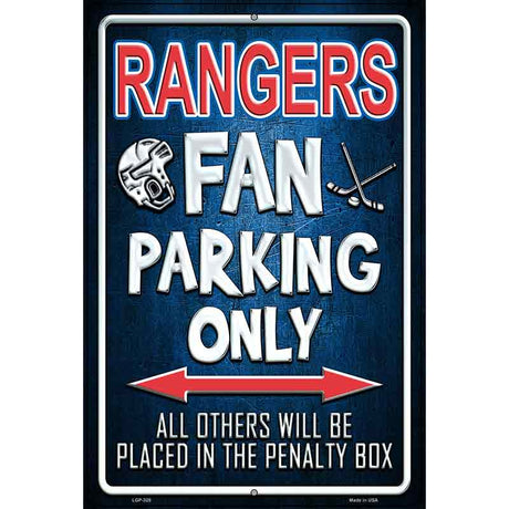 Rangers Metal Novelty Parking Sign 12" x 18" (LGP)