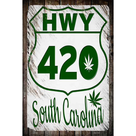 HWY 420 South Carolina Novelty Metal Parking Sign 12" x 18" (LGP)