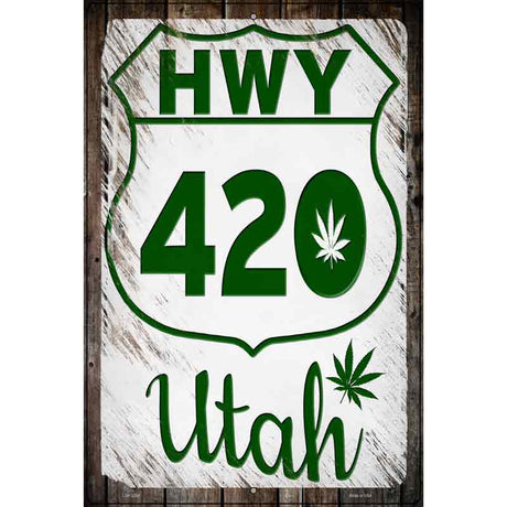 HWY 420 Utah Novelty Metal Parking Sign 12" x 18" (LGP)