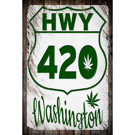 HWY 420 Washington Novelty Metal Parking Sign 12" x 18" (LGP)