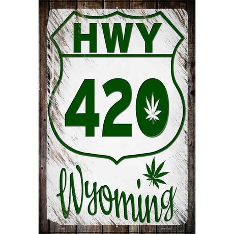 HWY 420 Wyoming Novelty Metal Parking Sign 12" x 18" (LGP)