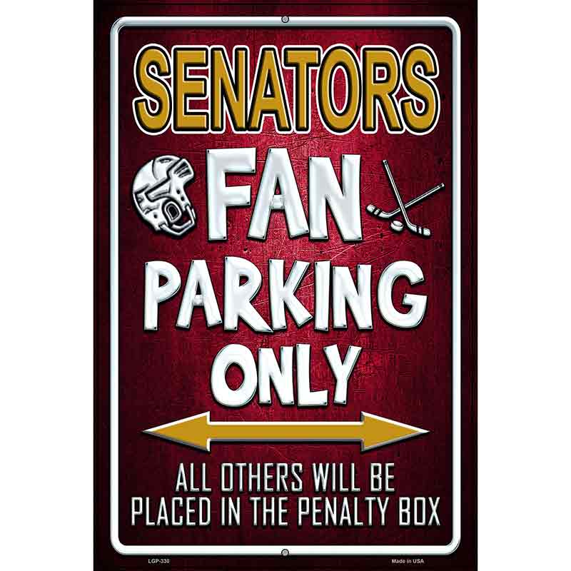 Senators Metal Novelty Parking Sign 12" x 18" (LGP)