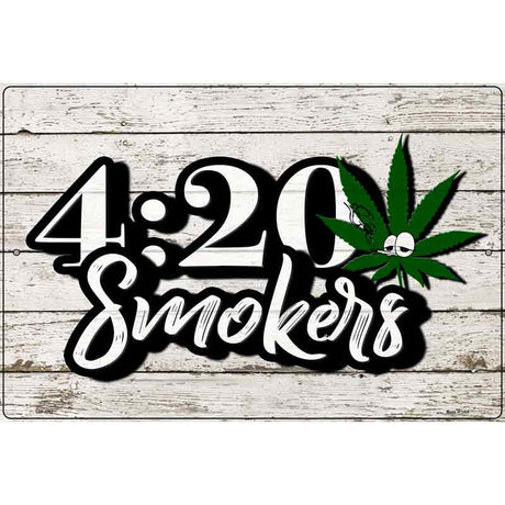 420 Smokers Novelty Metal Parking Sign 12" x 18" (LGP)