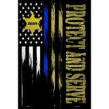 Protect and Serve Novelty Metal Parking Sign 12" x 18" (LGP)