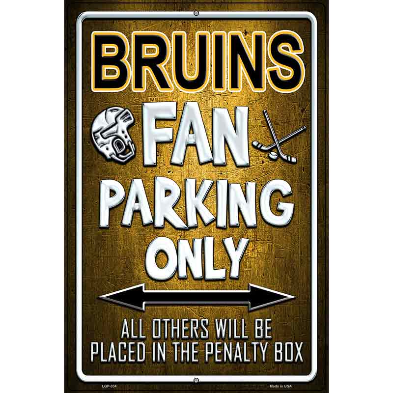 Bruins Metal Novelty Parking Sign 12" x 18" (LGP)