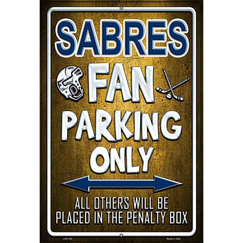 Sabres Metal Novelty Parking Sign 12" x 18" (LGP)