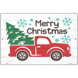 Merry Christmas Truck Novelty Metal Parking Sign 12" x 18" (LGP)