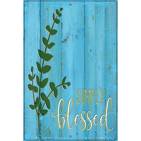 Simply Blessed Novelty Metal Parking Sign 12" x 18" (LGP)