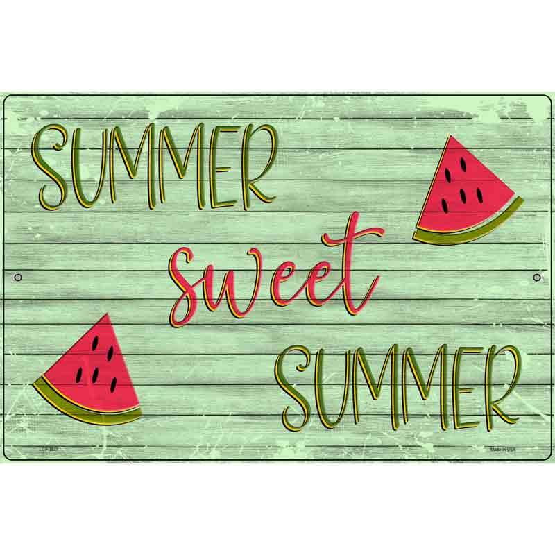 Summer Sweet Summer Novelty Metal Parking Sign 12" x 18" (LGP)