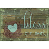 Bless Our Nest Novelty Metal Parking Sign 12" x 18" (LGP)