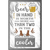 Beer In Hand Novelty Metal Parking Sign 12" x 18" (LGP)