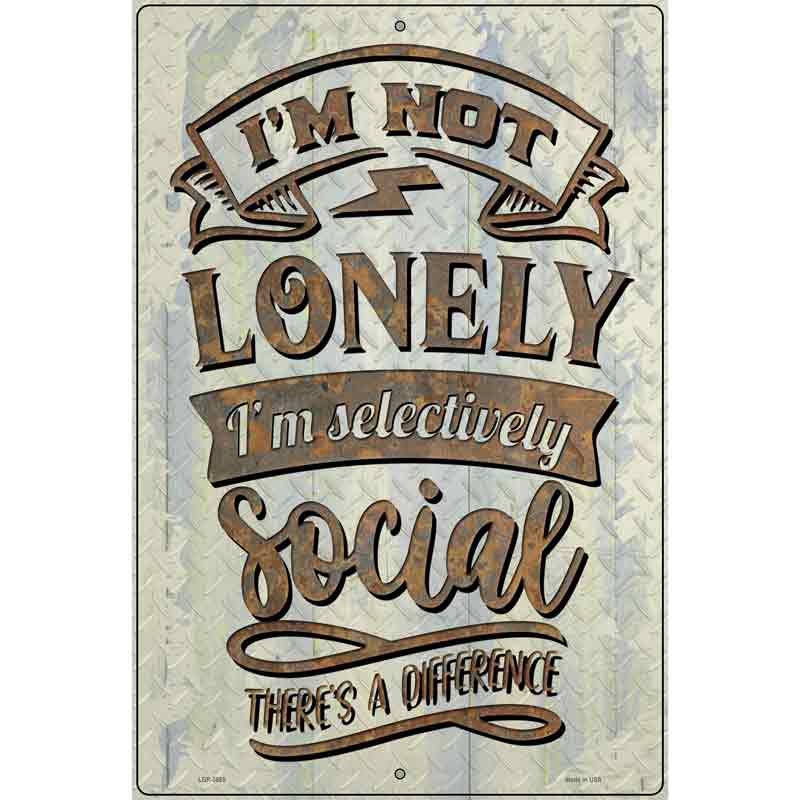 Selectively Social Novelty Metal Parking Sign 12" x 18" (LGP)