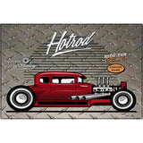 Red Hotrod Novelty Metal Parking Sign 12" x 18" (LGP)