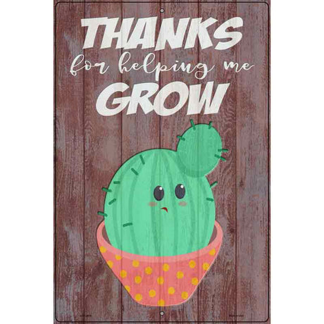 Helping Grow Yellow Dots Cactus Novelty Metal Parking Sign 12" x 18" (LGP)