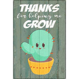 Helping Grow Red Dots Cactus Novelty Metal Parking Sign 12" x 18" (LGP)