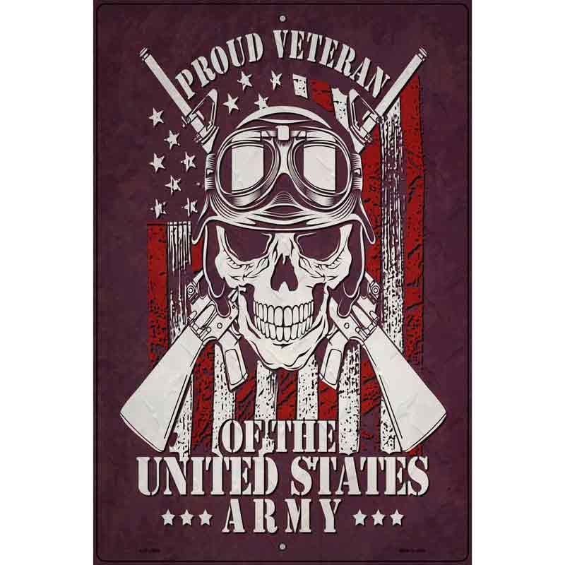 Proud Veteran Of The Army Novelty Metal Parking Sign 12" x 18" (LGP)