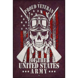 Proud Veteran Of The Army Novelty Metal Parking Sign 12" x 18" (LGP)