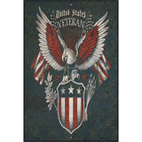 United States Veteran Eagle Novelty Metal Parking Sign 12" x 18" (LGP)