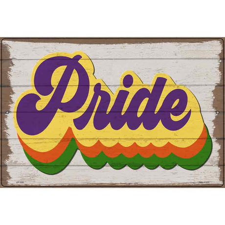 Pride Rainbow Novelty Metal Parking Sign 12" x 18" (LGP)