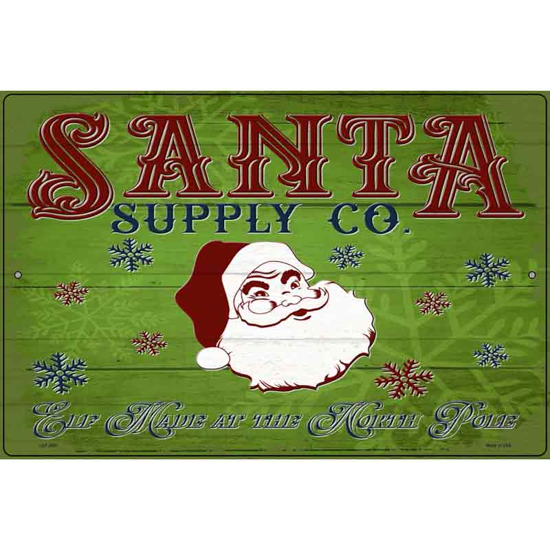 Santa Supply Co Novelty Metal Parking Sign 12" x 18" (LGP)