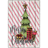 Merry Christmas Tree Novelty Metal Parking Sign 12" x 18" (LGP)